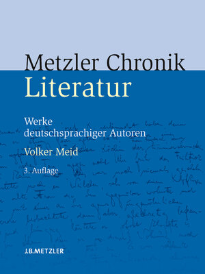 cover image of Metzler Literatur Chronik